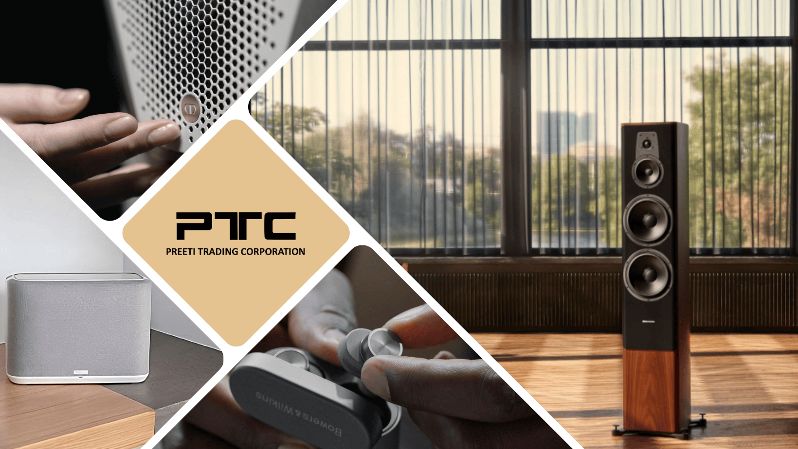 Collage of Speakers and Headphones