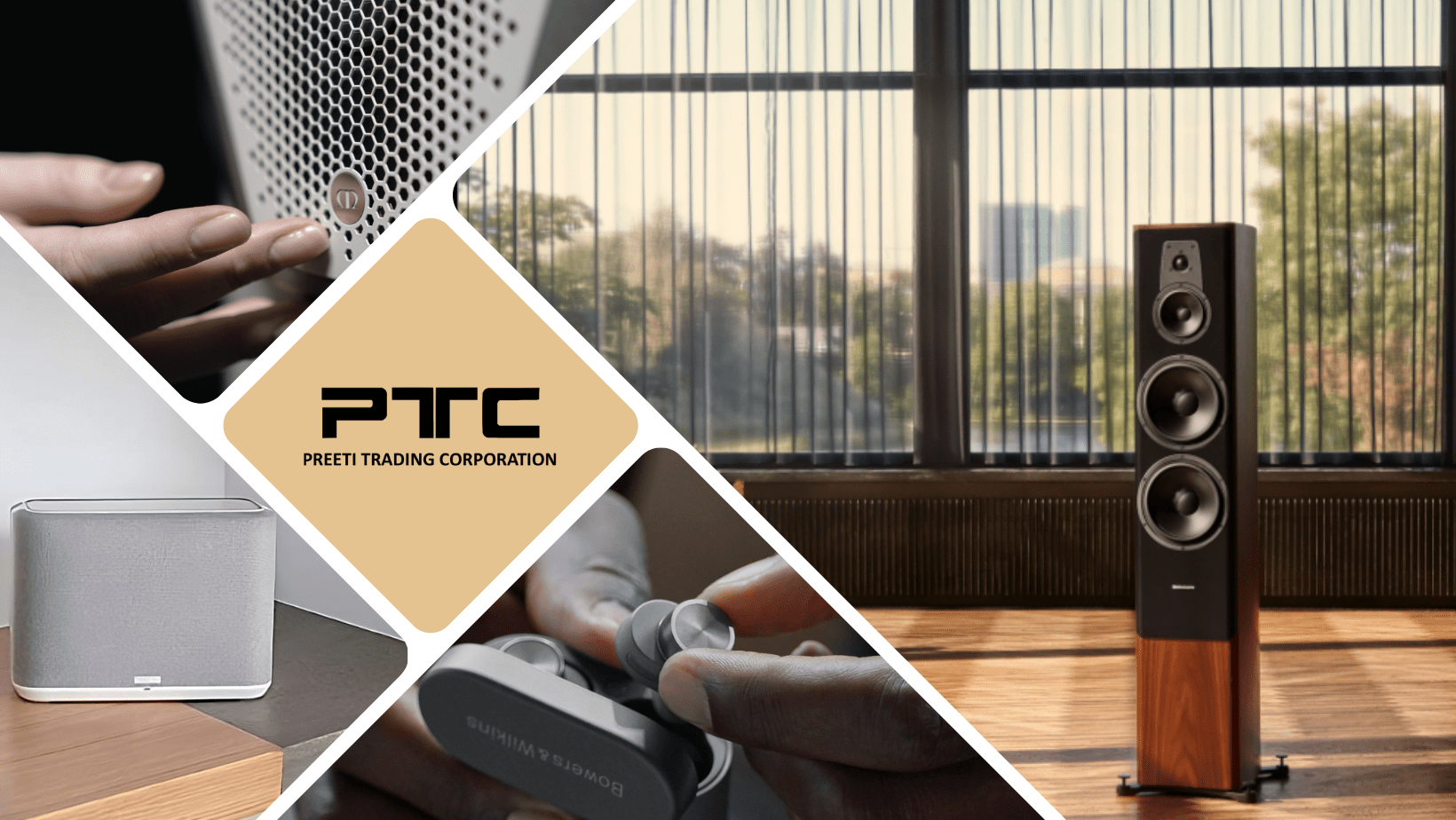 Collage of Speakers and Headphones